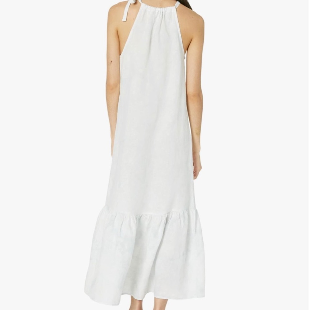 NWT Bella Dahl Linen Ruffle Hem Halter Maxi, Size XS